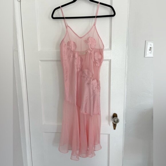 Vintage Victoria’s Secret gold label pink midi slip dress - Picture 1 of 7